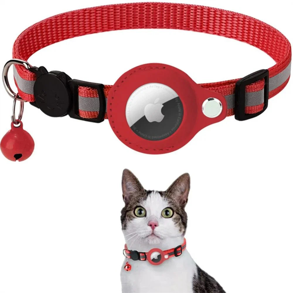 GPS Tracking Collar for Cats with Quick-Release Fastener and Enhanced Reflective Design for Nighttime Visibility