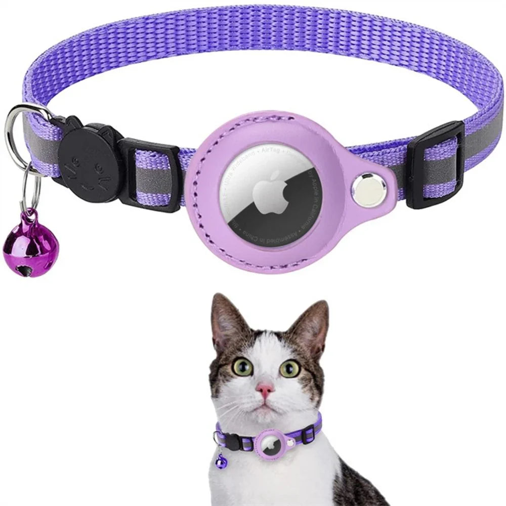GPS Tracking Collar for Cats with Quick-Release Fastener and Enhanced Reflective Design for Nighttime Visibility