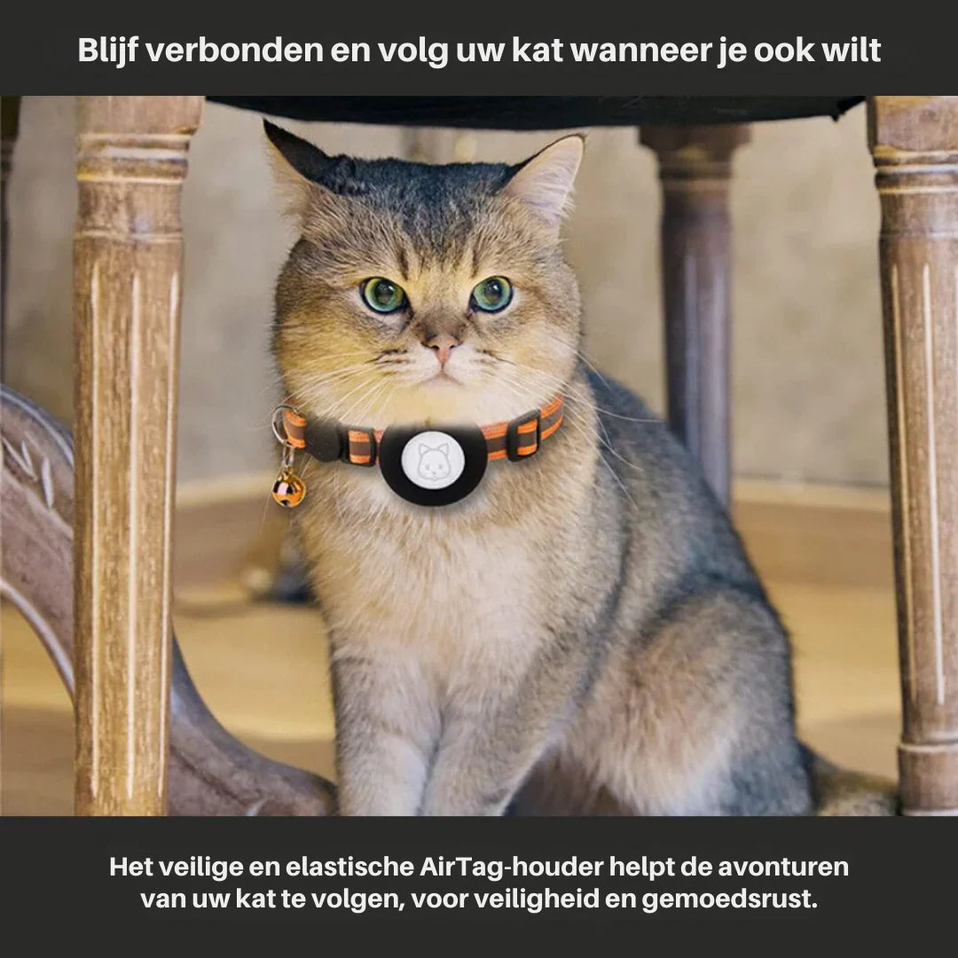 GPS Tracking Collar for Cats with Quick-Release Fastener and Enhanced Reflective Design for Nighttime Visibility