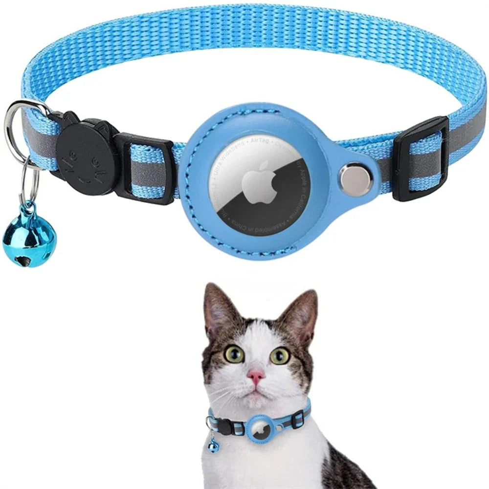 GPS Tracking Collar for Cats with Quick-Release Fastener and Enhanced Reflective Design for Nighttime Visibility