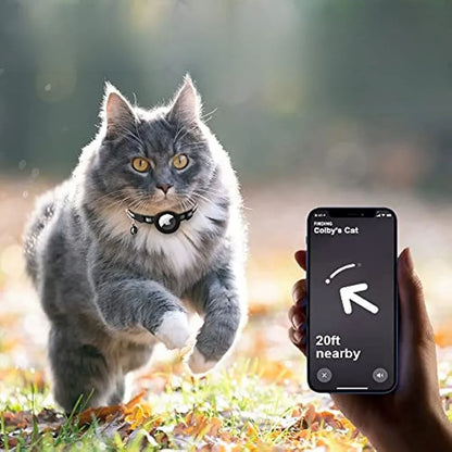 GPS Tracking Collar for Cats with Quick-Release Fastener and Enhanced Reflective Design for Nighttime Visibility
