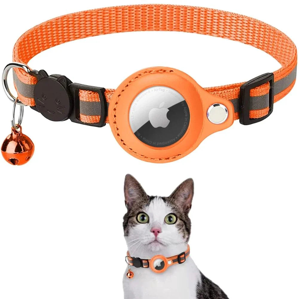 GPS Tracking Collar for Cats with Quick-Release Fastener and Enhanced Reflective Design for Nighttime Visibility