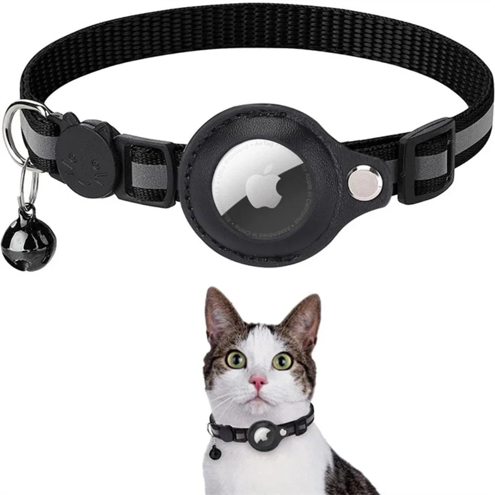 GPS Tracking Collar for Cats with Quick-Release Fastener and Enhanced Reflective Design for Nighttime Visibility
