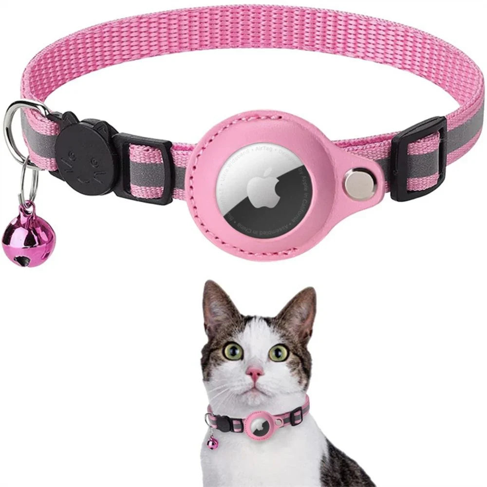 GPS Tracking Collar for Cats with Quick-Release Fastener and Enhanced Reflective Design for Nighttime Visibility